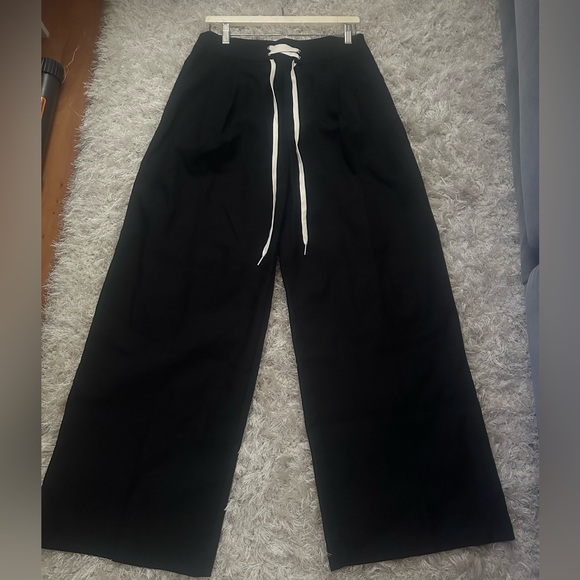 Commense Plain Drawstring Wide-Leg Pants - Picture 4 of 9